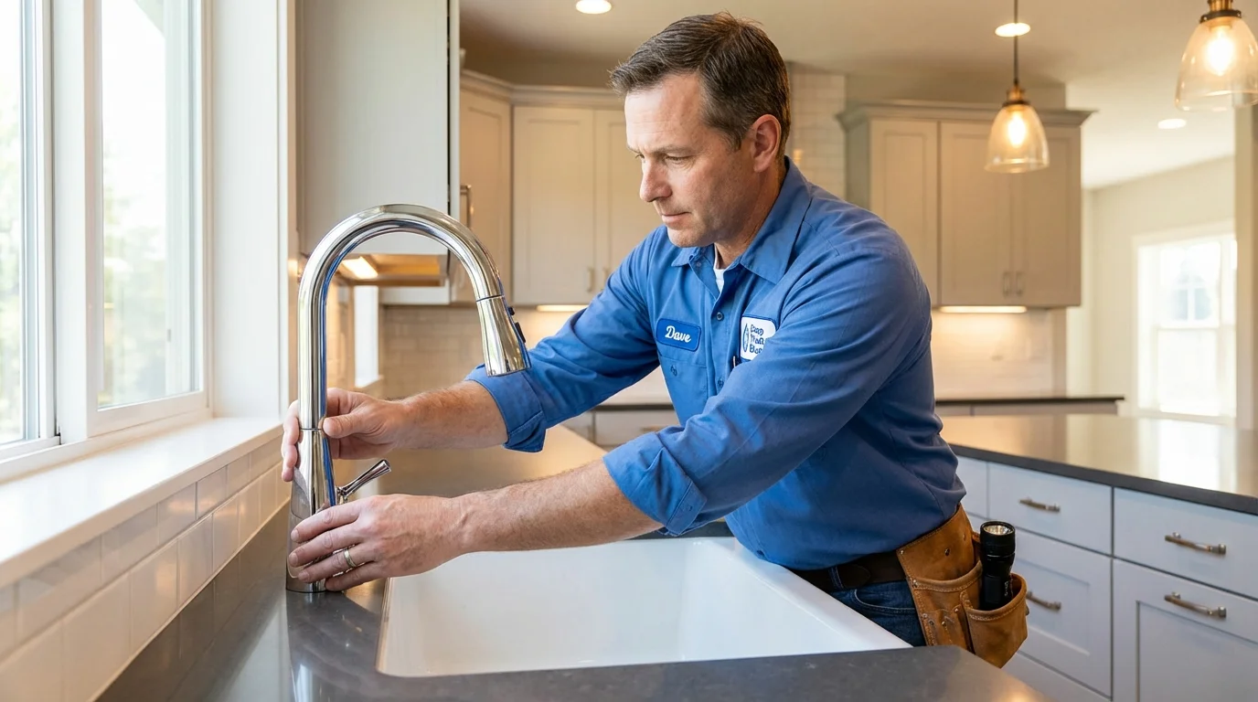 Kitchen faucet installation by Johns Plumbing LLC in Beacon