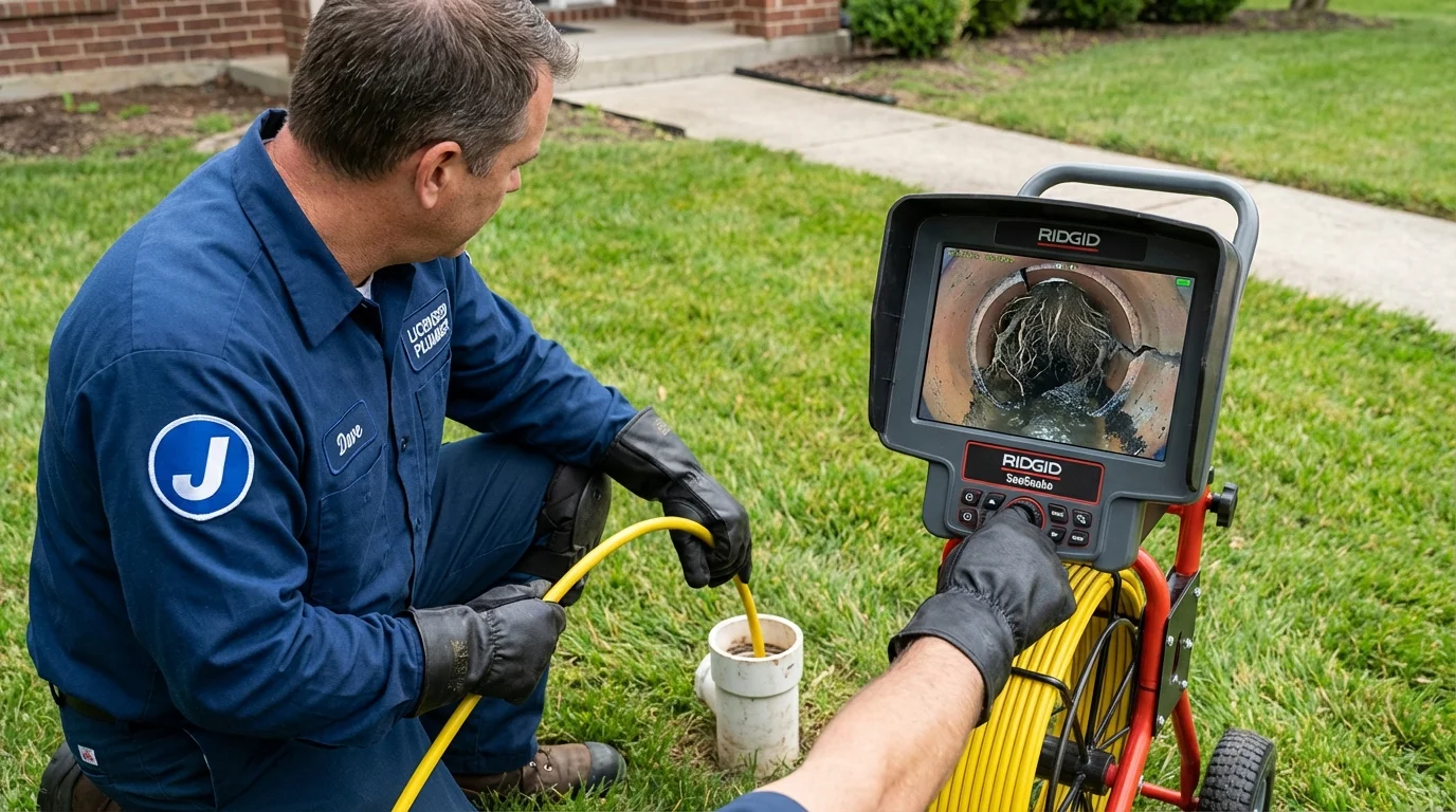 Sewer camera inspection being performed by Johns Plumbing LLC in Beacon